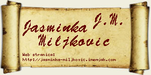 Jasminka Miljković vizit kartica